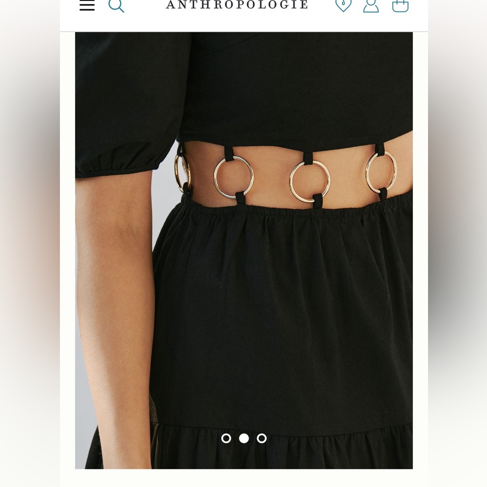 Anthropologie Charlie Holiday Black Andrea Maxi Dress Medium - Picture 3 of 12